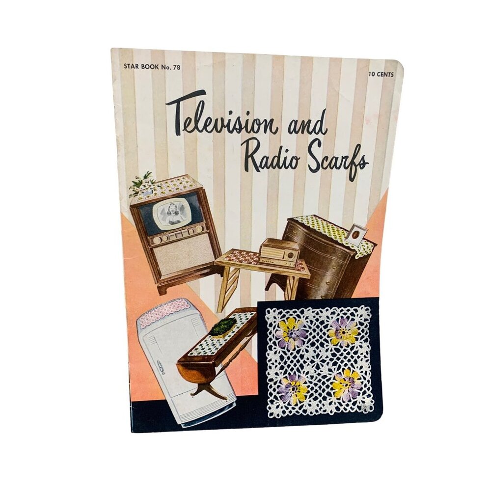 Vintage Star Book No. 78 Television & Radio Scarfs Crochet Pattern Booklet 1950s